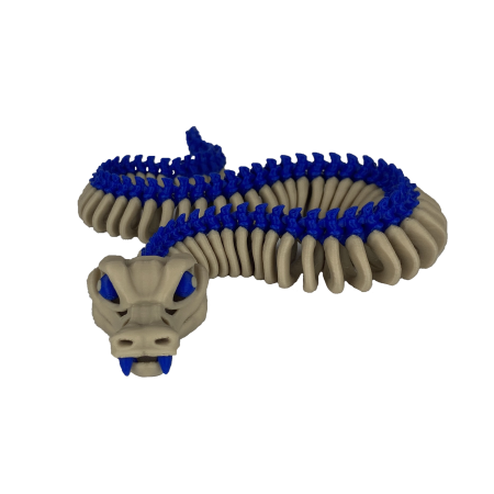 Figurina Sarpe Schelet, 41 cm, Jucarie 3D Articulata, Plastic [1]