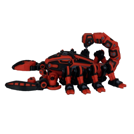 Figurina Scorpion Robot Rosu, 22 cm, Jucarie 3D Articulata, Plastic [1]