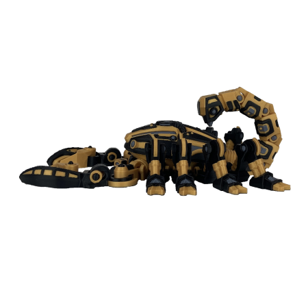 Figurina Scorpion Robot Auriu, 22 cm, Jucarie 3D Articulata, Plastic [2]