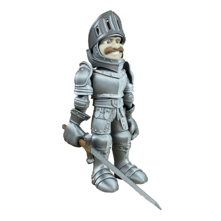Jucarii Flexibile - Figurina Soldat Argintiu, 16 cm, Jucarie 3D Articulata, Plastic