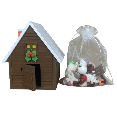 Căsuța de la Polul Nord - Plină cu Zigluti de Crăciun - (Set 10 pcs) - Jucării Flexibile 3D | Figurine Interactive pentru Copii | Cadou Distractiv & Educativ | Material PLA Sigur [3]