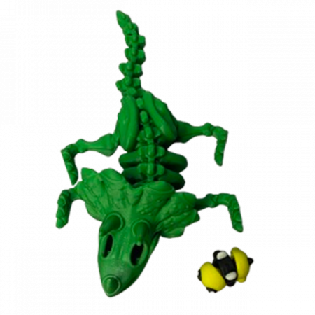 Jucărie Flexibilă, Schelet Triceratops cu mini-Ziglut, Dinozauri, Verde, 22 cm [5]