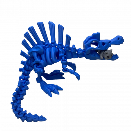 Zigluti Dinozauri Scheleti - Jucărie Flexibilă, Schelet Spinozaur cu mini-Ziglut, Dinozauri, Albastru, 30 cm