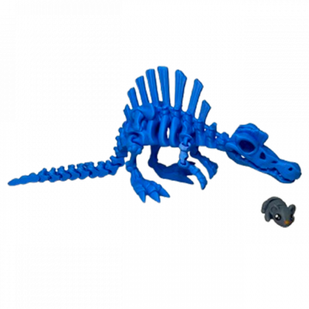 Jucărie Flexibilă, Schelet Spinozaur cu mini-Ziglut, Dinozauri, Albastru, 30 cm [3]
