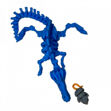 Jucărie Flexibilă, Schelet Spinozaur cu mini-Ziglut, Dinozauri, Albastru, 30 cm [5]