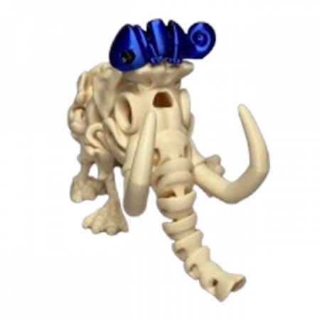 Jucărie Flexibilă, Schelet Mamut cu mini-Ziglut, Dinozauri, Alb Os, 22 cm [2]