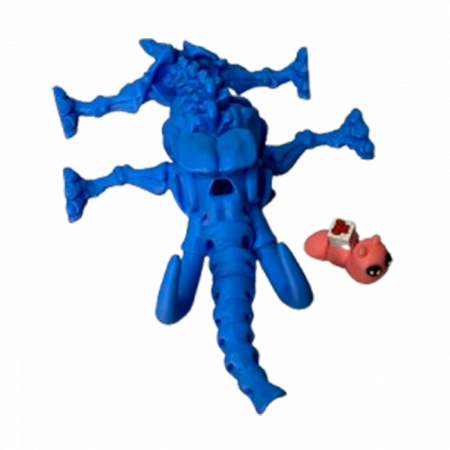 Jucărie Flexibilă, Schelet Mamut cu mini-Ziglut, Dinozauri, Albastru, 22 cm [4]