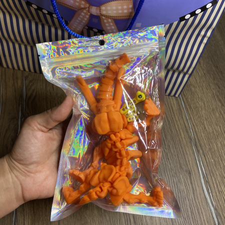 Jucărie Flexibilă, Schelet Mamut cu mini-Ziglut, Dinozauri, Portocaliu, 22 cm [1]