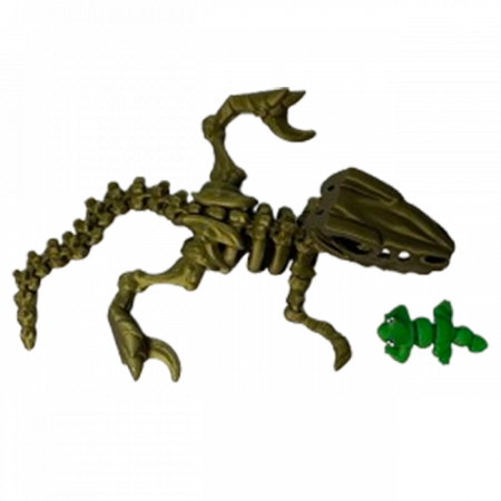 Jucărie Flexibilă, Schelet Raptor cu mini-Ziglut, Dinozauri, Metalic, 25 cm [4]