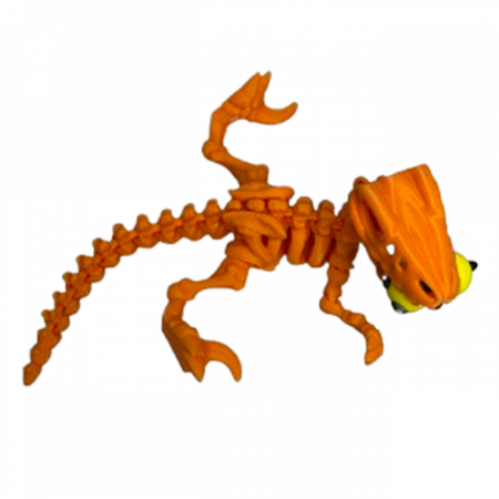 Jucărie Flexibilă, Schelet Raptor cu mini-Ziglut, Dinozauri, Portocaliu, 25 cm [5]
