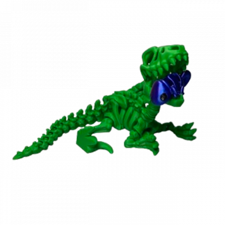 Jucărie Flexibilă, Schelet Raptor cu mini-Ziglut, Dinozauri, Verde, 25 cm [2]