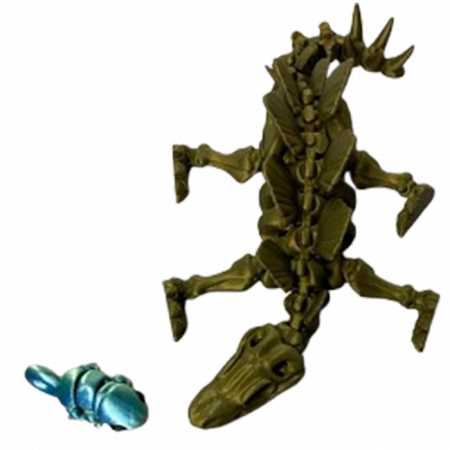 Jucărie Flexibilă, Schelet Stegozaur cu mini-Ziglut, Dinozauri, Metalic, 25 cm [5]