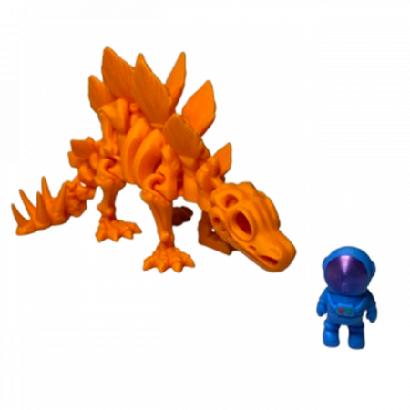 Jucărie Flexibilă, Schelet Stegozaur cu mini-Ziglut, Dinozauri, Portocaliu, 25 cm [3]
