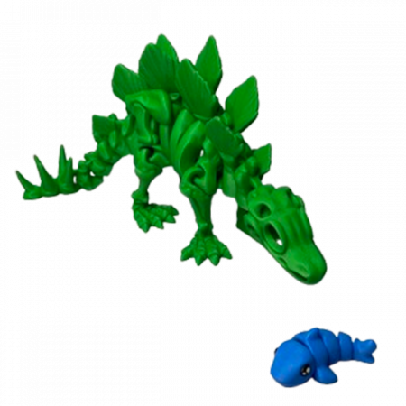 Jucărie Flexibilă, Schelet Stegozaur cu mini-Ziglut, Dinozauri, Verde, 25 cm [3]