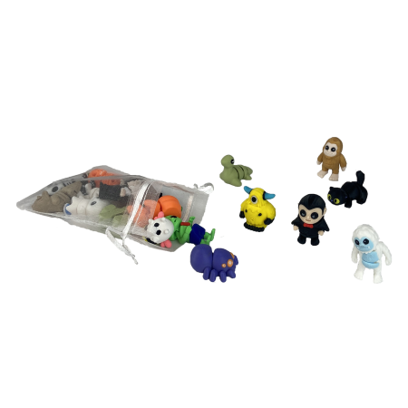 Jucării Flexibile, Set 20 Mini Zigluți de Halloween, plastic, Multicolor [4]