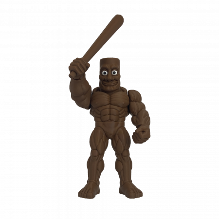 Italian BrainRot - Thug Tung Sahur Muschiulos - Italian Brain Rot - Jucarie 3D Articulata, Plastic