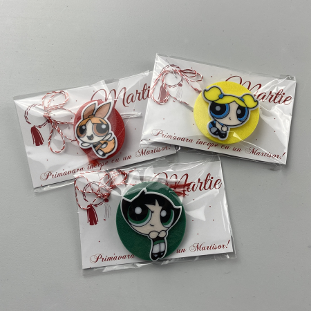 Mărțișoare - PowerPuff Girls - Martisoare Broșă