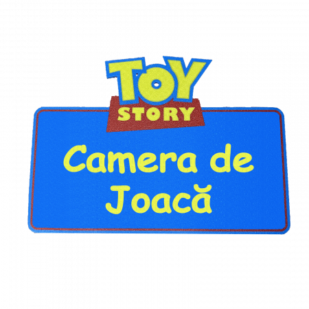 Placă Nume Personalizată Toy Story | Decor Ușă/Perete pentru Copii | 25x18 cm | Cadou Original cu Nume (Max 25 Caractere) [1]