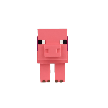 Pusculita Porc, design Minecraft,12x16x6cm, cu capac de deschidere, Roz [3]