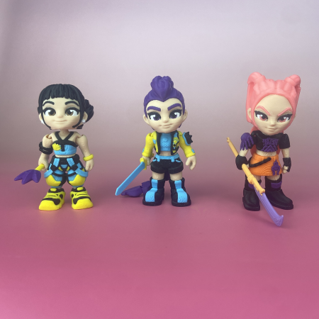 Jucarii Flexibile - Huntrix - Rumi, Mira și Zoey – figurine K-Pop flexibile