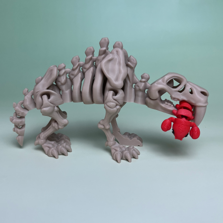 Produse Noi - Schelet Sabertooth cu Mini Zigluț Surpriză – 20 cm