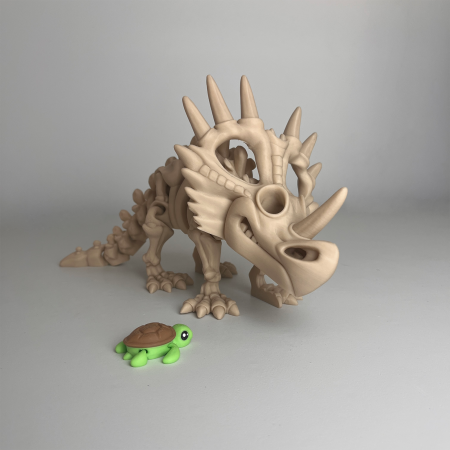 DINOZAURI MARI - Schelet MARE Styracosaurus / Triceratops cu mini-Ziglut, 36 cm