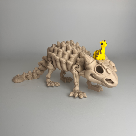 DINOZAURI MARI - Schelet MARE Ankilozaur cu mini-Ziglut, 35 cm