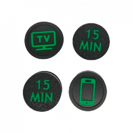 Screen Time Tokens Set Complet - Sistem Motivational pentru Copii | Gestionare Timp Ecran (5/10/15/30/60 min) | Jucărie Educativă & Cadou Parenting [8]
