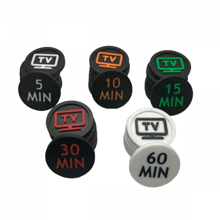 Jucării pentru Dezvoltare - Screen Time Tokens Set Complet - Sistem Motivational pentru Copii | Gestionare Timp Ecran (5/10/15/30/60 min) | Jucărie Educativă & Cadou Parenting