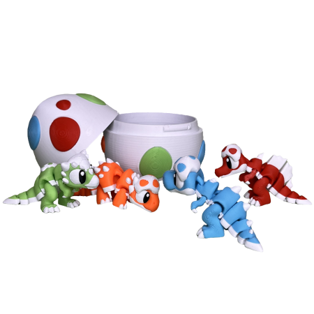 Set 4 Zigluti Grasuni Dinozauri + Ou de Dinozaur [2]