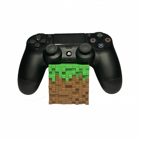 Decorațiuni Personalizate - Suport Controller Minecraft - Stand Gaming PS4 | Design 3D Minimalist | Cadou pentru Gameri Pasionați (Printat 3D, Compatibil DualShock)