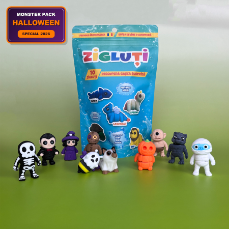 Produse Noi - Gașca Monstruleților de Halloween – Set cu 10 Zigluți