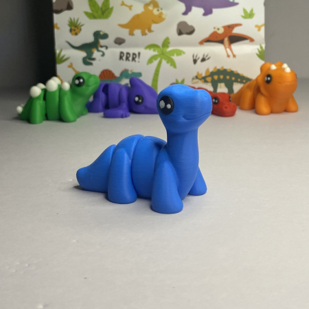 Set 5 Figurine Flexibile Zigluți Grasuni T-Rex, Triceratops, Stegozaur, Diplodocus, Pterodactil - pentru Copii 3+ Ani | Cadou Educativ (Material PLA Sigur) [4]