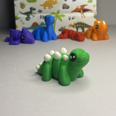 Set 5 Figurine Flexibile Zigluți Grasuni T-Rex, Triceratops, Stegozaur, Diplodocus, Pterodactil - pentru Copii 3+ Ani | Cadou Educativ (Material PLA Sigur) [6]