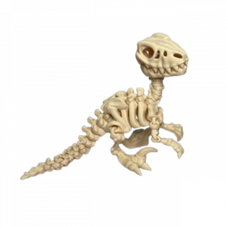 Set 7 Jucării Flexibile Dinozauri Scheleti, Culoare Alb Os, Material PLA Premiu [3]