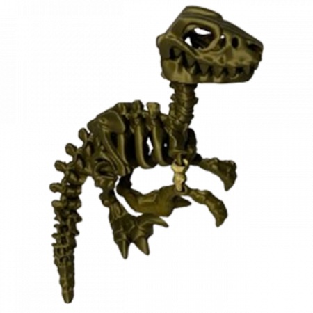 Set 7 Jucării Flexibile Dinozauri Scheleti, Culoare Metalic, Material PLA Premiu [6]