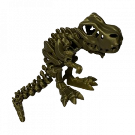 Set 7 Jucării Flexibile Dinozauri Scheleti, Culoare Metalic, Material PLA Premiu [3]