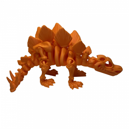 Set 7 Jucării Flexibile Dinozauri Scheleti, Culoare Portocaliu, Material PLA Premiu [7]