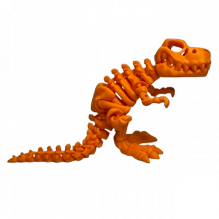 Set 7 Jucării Flexibile Dinozauri Scheleti, Culoare Portocaliu, Material PLA Premiu [3]