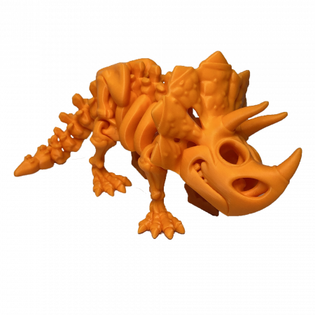 Set 7 Jucării Flexibile Dinozauri Scheleti, Culoare Portocaliu, Material PLA Premiu [6]