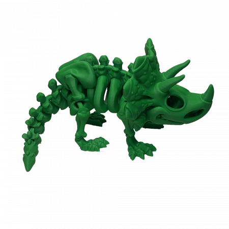 Set 7 Jucării Flexibile Dinozauri Scheleti, Culoare Verde, Material PLA Premiu [1]