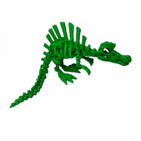 Set 7 Jucării Flexibile Dinozauri Scheleti, Culoare Verde, Material PLA Premiu [2]