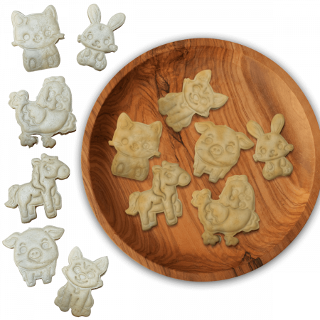 Set 6 Forme Prajituri - CookieStamps - Animale Domestice - Cookie Cutters Decorative pentru Aluat, Ștampile Biscuiți Artizanali - forme ideale pentru copii [6]