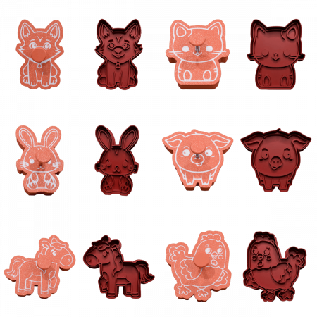 Set 6 Forme Prajituri - CookieStamps - Animale Domestice - Cookie Cutters Decorative pentru Aluat, Ștampile Biscuiți Artizanali - forme ideale pentru copii [5]