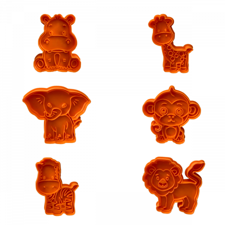 Set 6 Forme Prajituri - CookieStamps - Animale Salbatice - Cookie Cutters Decorative pentru Aluat, Ștampile Biscuiți Artizanali - forme ideale pentru copii [6]