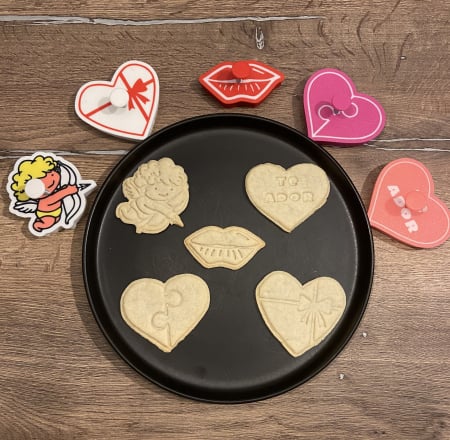 Set 5 Forme Prajituri - CookieStamps - Valentine's Day - Cookie Cutters Decorative pentru Aluat, Ștampile Biscuiți Artizanali - forme ideale pentru copii [1]