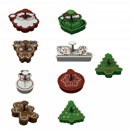 Set 9 Forme Prajituri - CookieStamps - Craciun Complet - Cookie Cutters Decorative pentru Aluat, Ștampile Biscuiți Artizanali - forme ideale pentru copii [6]