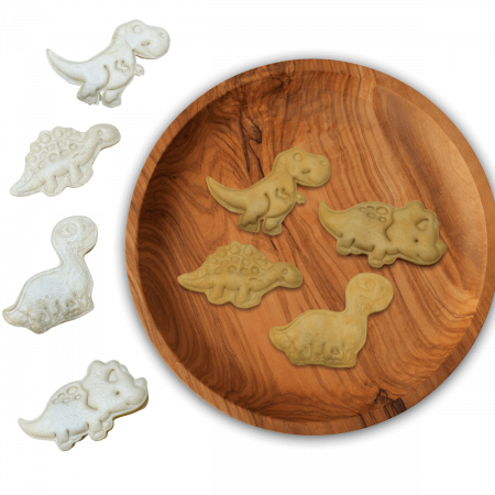 Set 4 Forme Prajituri - CookieStamps - Dinozauri - Cookie Cutters Decorative pentru Aluat, Ștampile Biscuiți Artizanali - forme ideale pentru copii [5]