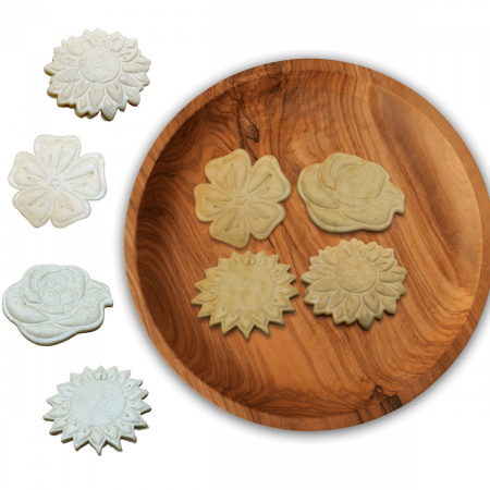 Set 4 Forme Prajituri - CookieStamps - Flori 1 - Cookie Cutters Decorative pentru Aluat, Ștampile Biscuiți Artizanali - forme ideale pentru copii [5]