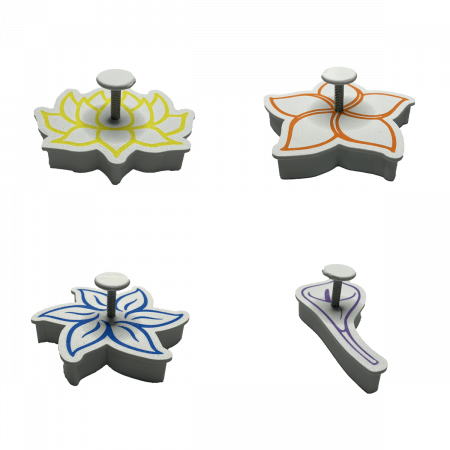 Set 4 Forme Prajituri - CookieStamps - Flori 2 - Cookie Cutters Decorative pentru Aluat, Ștampile Biscuiți Artizanali - forme ideale pentru copii [6]